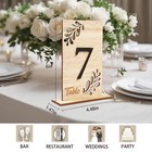Wedding Table Numbers 1-20 Wooden Reception Centerpiece Holder Base Decor Rustic
