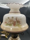 Vintage Brass Floral Hurricane Lamps Set Of Two 15   