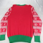 Elf Sweater Mens Large Red The Ugly Christmas Santa Omg Crew Neck Pullover Nwt