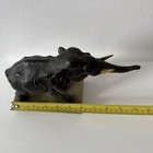 Antique Metal Elephant Sculpture On Stone Base Estate Find