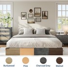 Twin Queen Full King Size Sturdy Wood Platform Bed Frame Wood Slat Support