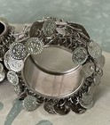  4  Silver Sequin Silvertone Napkin Rings Middle Eastern Belly Dancing Style