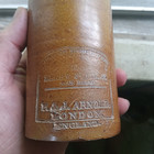 1870s P j Arnold London J bourne Pottery 7 size Stoneware Pour Spout Ink Bottle