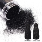 2-color Nail Glitter Dust     White   Black Sand Powder  Sugar Effect Candy Powder