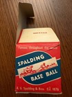 Vintage Spalding Baseball Box 1940s 1950s Graphic Display Cardboard   Used Ball