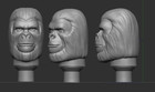 Custom Mego Return To The Planet Of The Apes Soldier Ape Head 8  Figure  z78 