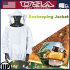 Bee Keeping Suit Jacket Smock Hat Protective Coat Veil Beekeeping Pull Tops Over