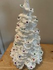 White Crochet Christmas Tree With Multi-color Decorations  New