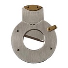 Vtg Dunhill Circular Guillotine Cigar Cutter Steel Gold Accents England Pouch
