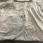Under Armour Shirt Mens Large White Long Sleeve Compression Cold Gear Crew Neck