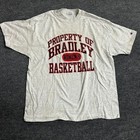 Champion T-shirt Mens Xxl Gray Property Of Bradley Basketball Vintage