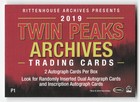 2019 Rittenhouse Twin Peaks Archives  p1 Welcome To Twin Peaks Promo