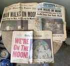 3 Philadelphia Area Newspapers July21  1969 Man Walks On The Moon Astronauts