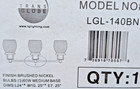 Trans Globe 3-light Vanity Wall Fixture Brushed Nickel Seeded Glass 60w E26 24 w