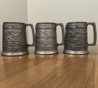 Vintage Peabody Coal Co  1985 Safety Award Pewter Mugs Set Of 3