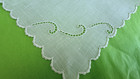 Vintage  Marghab Madeira Embroidered Handkerchief White Simplicity Pristine