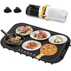 Electric Warming Tray For Food  Full Surface Heating Food Warming Mat  Black