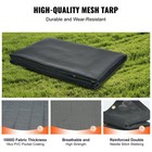 Dump Truck Mesh Tarp  7 X 22 Ft  Pvc Coated Black Heavy Duty Cover With 5 5  18o