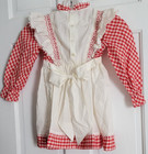 Polly Flinders Vintage 70 s Red And White Hand Smocked Dress Size 5