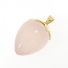 Authentic K18yg Strawberry Rose Quartz Pendant   260-007-684-0265