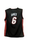 Adidas Lebron James 6 Miami 6 Black   Red Official Nba Basketball Jersey Size L 