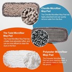 Cleanhome Mop For Floor With 3 Washable Pads Extendable 55 Handle Orange