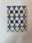 Dollhouse Miniature 1 12 Scale Leaded Stain Glass Window Blue   Clear
