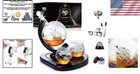 Unique Globe-shaped Whiskey Decanter Set - Ideal For Whiskey Lovers   Collectors