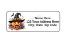 30 Pumpkin Floral Halloween Personalized Return Address Labels 1 In X 2 625 In