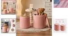 Multifunctional Round Storage Ottomans In Pink - Cozy Chairs For Living Rooms