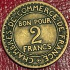 Vintage 1923 France 2 Francs Coin-sep099