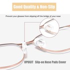 Opugit Eyeglass Nose Pad Covers  Slip-on Silicone For M Size  White