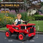 Kids Ride On Dump Truck 12v Remote Control Car Toy With Electric Dump Bed Led