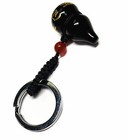 Feng Shui Obsidian Om Mani Padme Hum Wu Lou Hu Lu Gourd Key Ring Chain Amulet