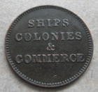  1835  Prince Edward Island Ships  Colonies   Commerce 1 2 Penny Token Pe-10-29