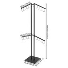 Black Steel Free Standing Handbag Display Rack 4 Arms Retail Purse Holder Stand