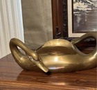 Brass Swan Bird Figurine Decorative Decor Accent Brass Metal Statue
