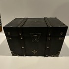 Vicenpal 2 Wooden Treasure Chest With Combination Lock  Vintage Decorative grey 