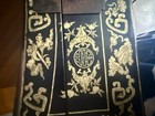 Vintage Chinese Style Black Lacquer Curved Pillow Top Lid Gilt Decor Box