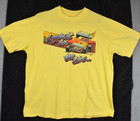 Vtg 80s Layin It On The Line Sprint Car Racing Shirt Mens Extra Large Yellow