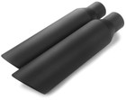 Exhaust Tip 2 5  Inlet To 4  Outlet 2pcs  Black Coated 17  Long Weld On Exhaust
