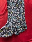 Vintage White Stag Floral Maxi Layered Skirt Boho Broomstick Womens Ladies M Med