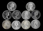 Ten  10  Canada 80  Silver Dollars  1961-67   Lot C95
