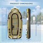 Heavy-duty Inflatable Boat 4-person Fishing Raft Set For 3 Adults And 1 Kid