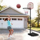 Portable Basketball Hoop Outdoor Goals Backboard System Adjustable Height 5-7 Ft