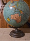 Vtg Cram s Universal Terrestrial World Globe - 10 1 2 Inch No 105 Metal Stand