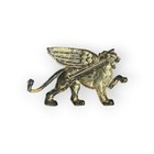 Vintage Winged Lion Pin Brooch Gold Tone Gryphon Mythical Creature Collectible