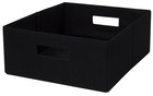 Half-size Fabric Storage Bin Organizer Basket With Handles  2 Pack Black