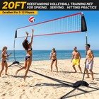 20ft Volleyball Net Set Portable Outdoor Sport Games 7 4 -8  W  Bag   2 Sandbags
