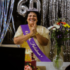 60th Birthday Crown And Sash - Purple 60th Decorations Women s 60   Fabulous Sas